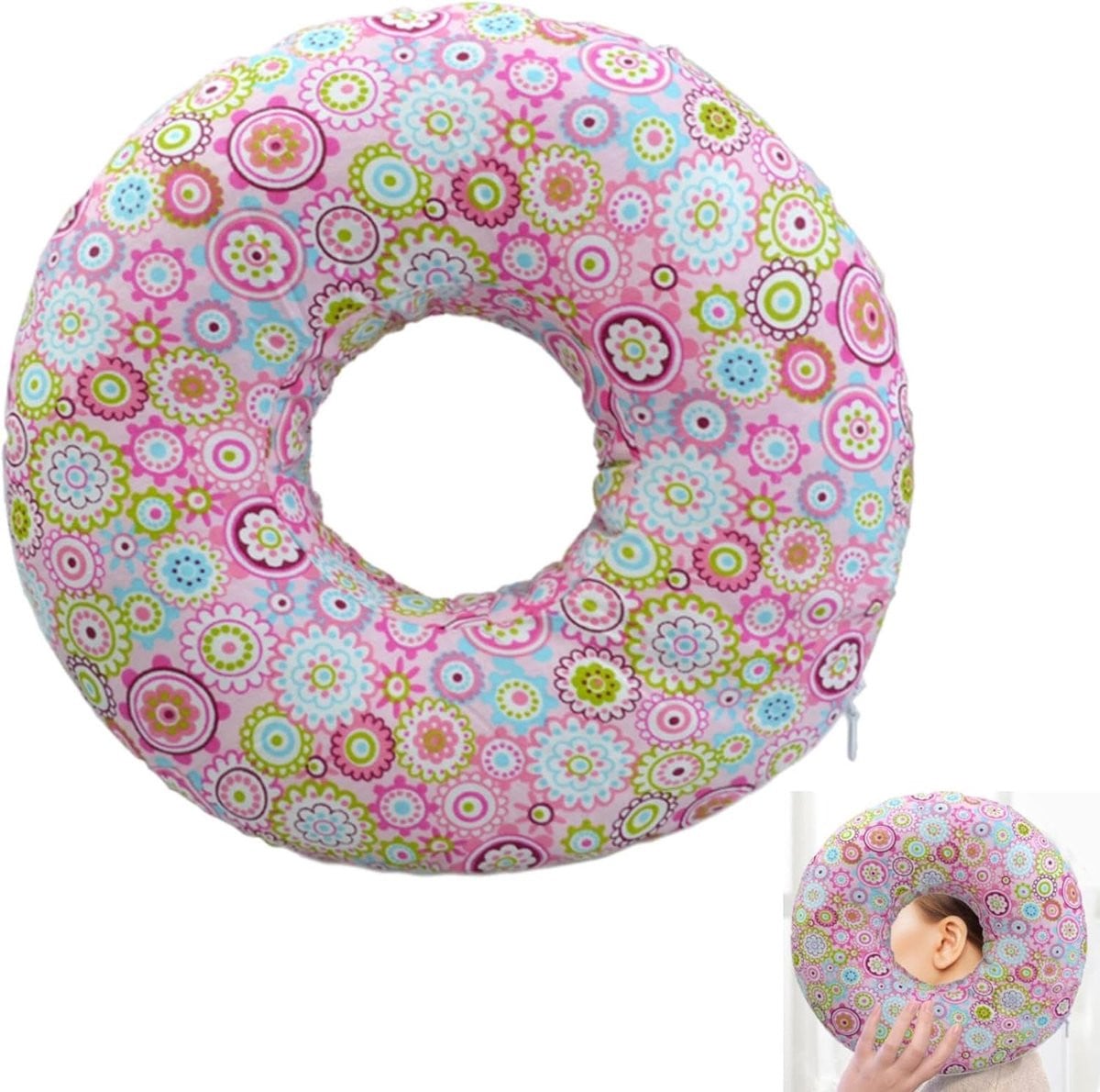 Donutkussen voor zijslapers - Comfortabel piercingkussen tegen oorpijn