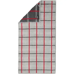Handtuch NOBLESSE SQUARE KARO (BL 50x100 cm) - silber - BL 50x100 cm