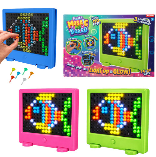 Goliath Games Mozaiekbord Pin It Lichtgevend 27 cm 36657Z