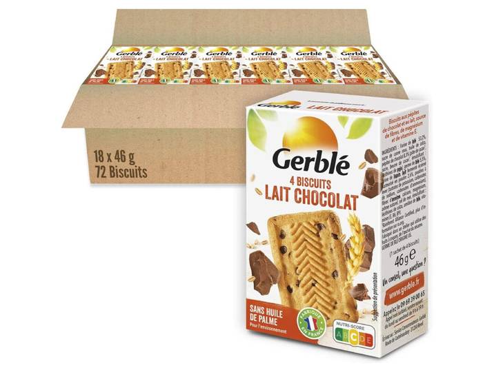 Gerblé Biscuit de poche au lait au chocolat 46 g