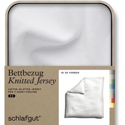 Schlafgut "Premium Bettbezug Knitted Jersey (1 St)" Ton-in-Ton Reißverschluss, Bio-Baumwolle mit Elasthan, Uni, OEKO Tex