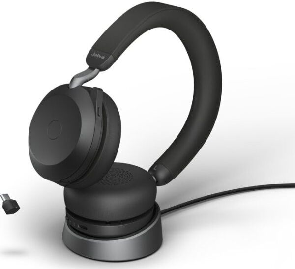 Jabra Evolve2 75 Uc Usb-C Headset, Sort M/stander