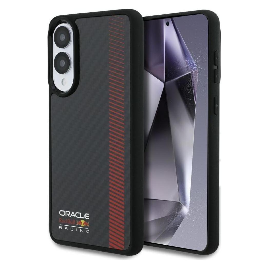 Red Bull Case Real Carbon Fiber Powerbar MagSafe for Samsung Galaxy S25 Edge black (Samsung Galaxy S25 Edge) (RBHMS25E24CFGSMK)