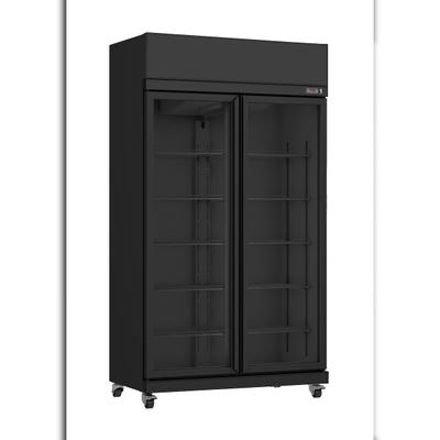 Combisteel Kühlschrank 2 Glastüren Schwarz IRM-770R Bl (7455.3150)