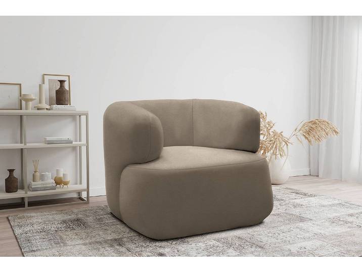 Sessel Grau Microfaser Sofina 90 x 71 x 86cm