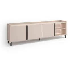 LOWBOARD, Beige, 207/35/61cm, mit Beinen
