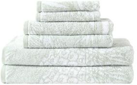 Tommy Bahama Pineapple Venture Cotton Green 6 Piece Towel Set - 6 Piece