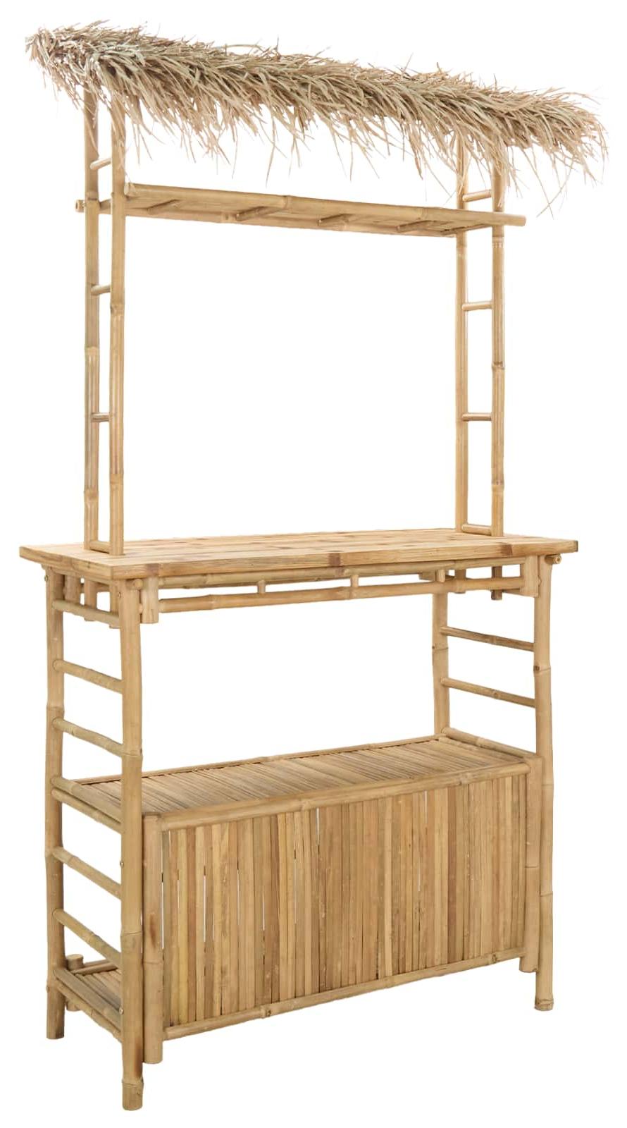 Outdoor Bartisch Natur 110 x 50 x 209 cm Bambus