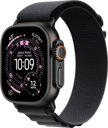 Apple Watch Ultra 3 GPS + Cellular 49mm Titangehäuse Alpine Loop Schwarz L