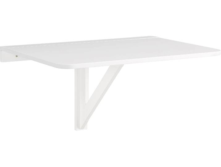 Klapptisch GOODPRODUCT Trend , weiss (weiß), B:80cm H:41cm T:60cm, Tische, Klapptisch, aus weiss lackiertem MDF Holz, platzsparend, Tischplattenstärke 1,8 cm