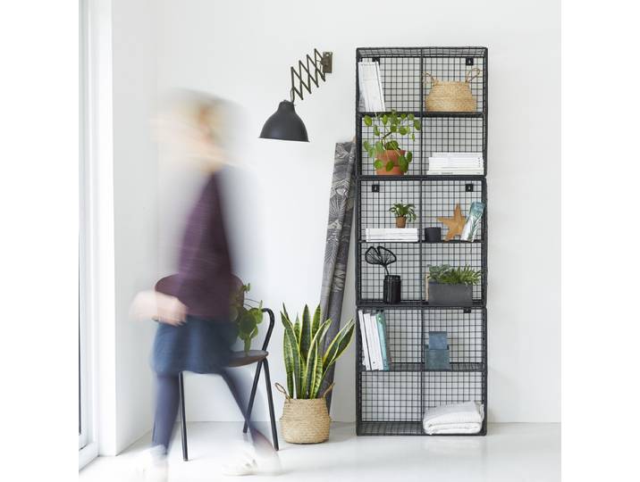 Bücherregal aus Metall Industrial - Schwarz - Metal