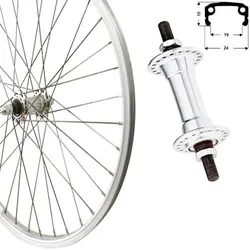 Vorderrad 24" silber Kasten-Alu, Alunabe