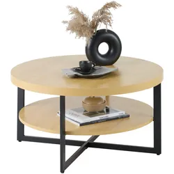 Couchtisch Rondo Schwarz/Eiche Artisan