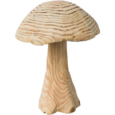 Dekoobjekt CREATIV DECO "Pilz, Weihnachtsdeko", beige (natur), H:28cm Ø:20cm, Massivholz, Dekofiguren, aus Tannenholz gefertigt