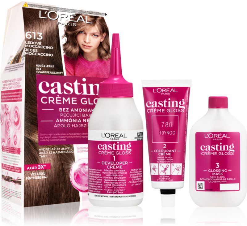 L’Oréal Paris Casting Creme Gloss coloration cheveux teinte 613 ICED MOCCACHINO 1 pcs
