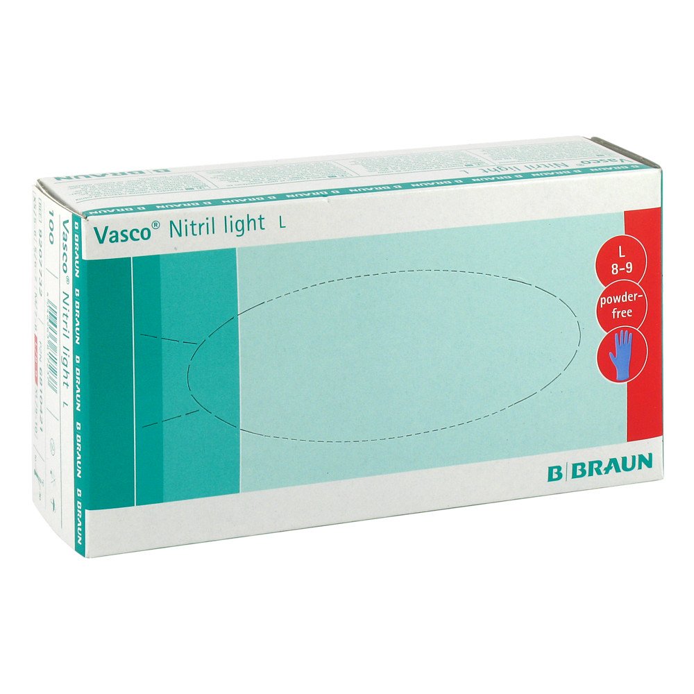 B. Braun Melsungen AG Vasco Nitril light Untersuchungshandschuhe Größe l 06810421