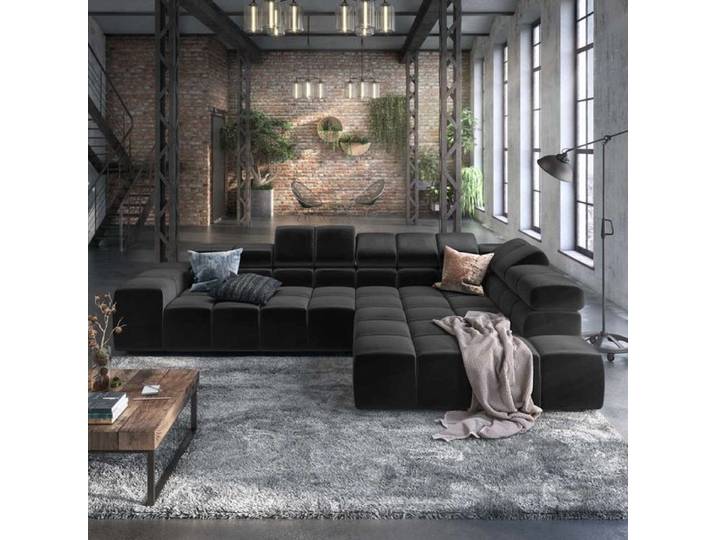 HOMELIV. Ecksofa Charlotta 319x215x82cm Velours