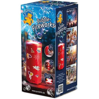 Bubble Feuerwerk mit 80ml Seifenblasenflüssigkeit und Stickerset