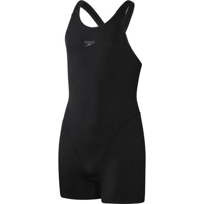 Badeanzug SPEEDO "für Mädchen", Mädchen, Gr. 128 (122), N-Gr, schwarz, Microfaser, Polyester, unifarben, Badeanzüge Badeanzug, mit längerer Beinlänge, aus Endurance+ Material, schnelltrocknend