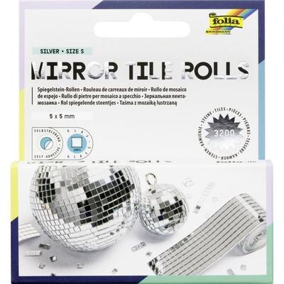 Folia Spiegelsteine Mirror Tile Rolls Size S 5x5mm 2 Rollen 4cmx1m