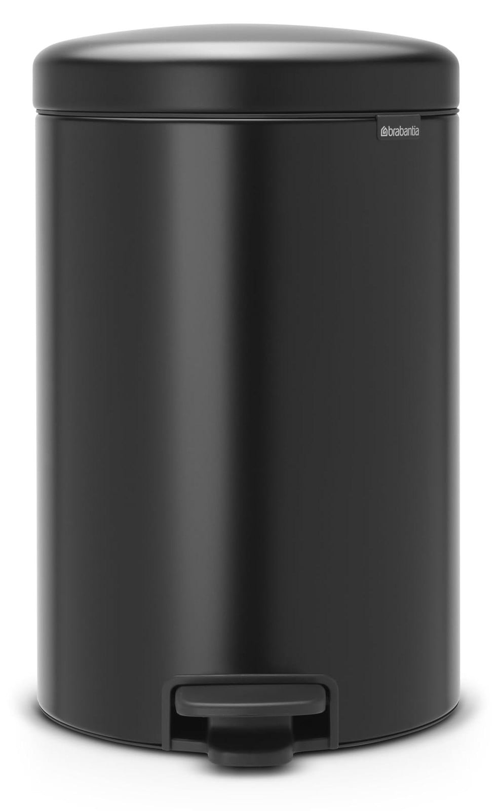 Brabantia Newicon afvalemmer, 20 liter, mat zwart