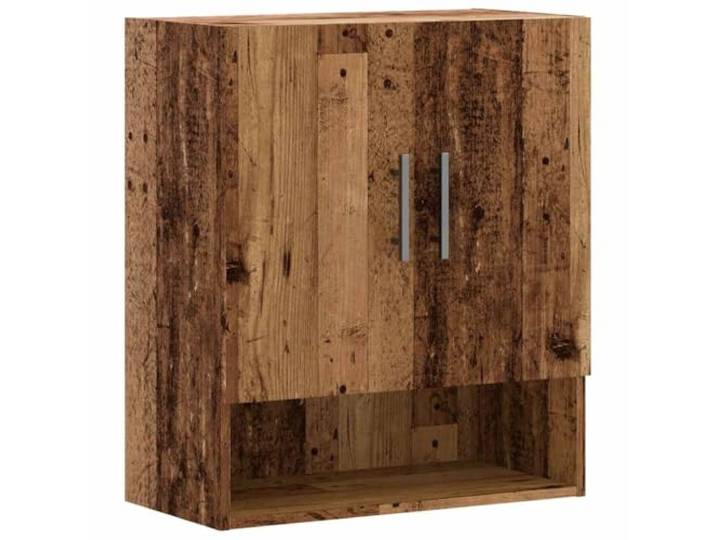 NKOPPFG Wandschrank Altholz-Optik 60x31x70 cm Holzwerkstoff Wandmontage,Stauraum,Dekoartikel,Zimmerpflanzen,glatte Oberfläche,feuchtigkeitsresistent