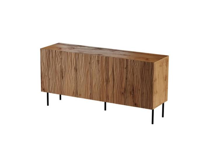 Buffet bas décor chêne wotan 152cm