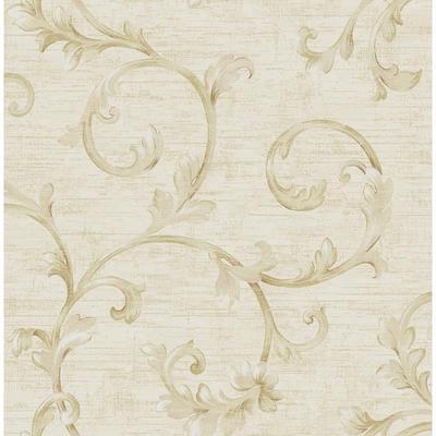 Seabrook Designs Seabrook Design Rhea Scrolls Unpasted Wallpaper