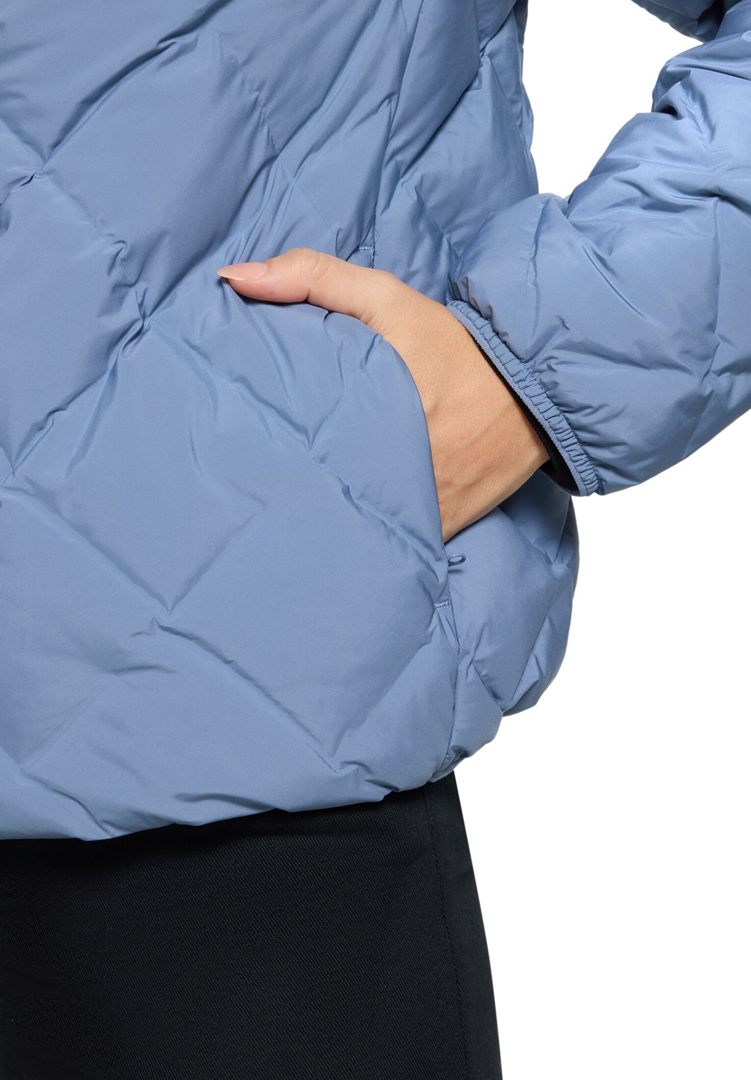 Steppjacke BETTY BARCLAY, Damen, Gr. 40, blau (country blau), Web, Obermaterial: 100% Polyester, unifarben, normal hüftbedeckend, Rundhals, elastischer Bund, Jacken Steppjacke, mit Kapuze country blau 40