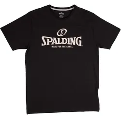 Spalding, Herren, Sportshirt, Essential Logo Tee (L), Schwarz