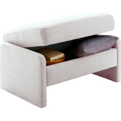Stauraumhocker HOME AFFAIRE "Mailand", beige (creme), B:70cm H:60cm T:60cm, 100% Polyester, Hocker, passend zur Serie