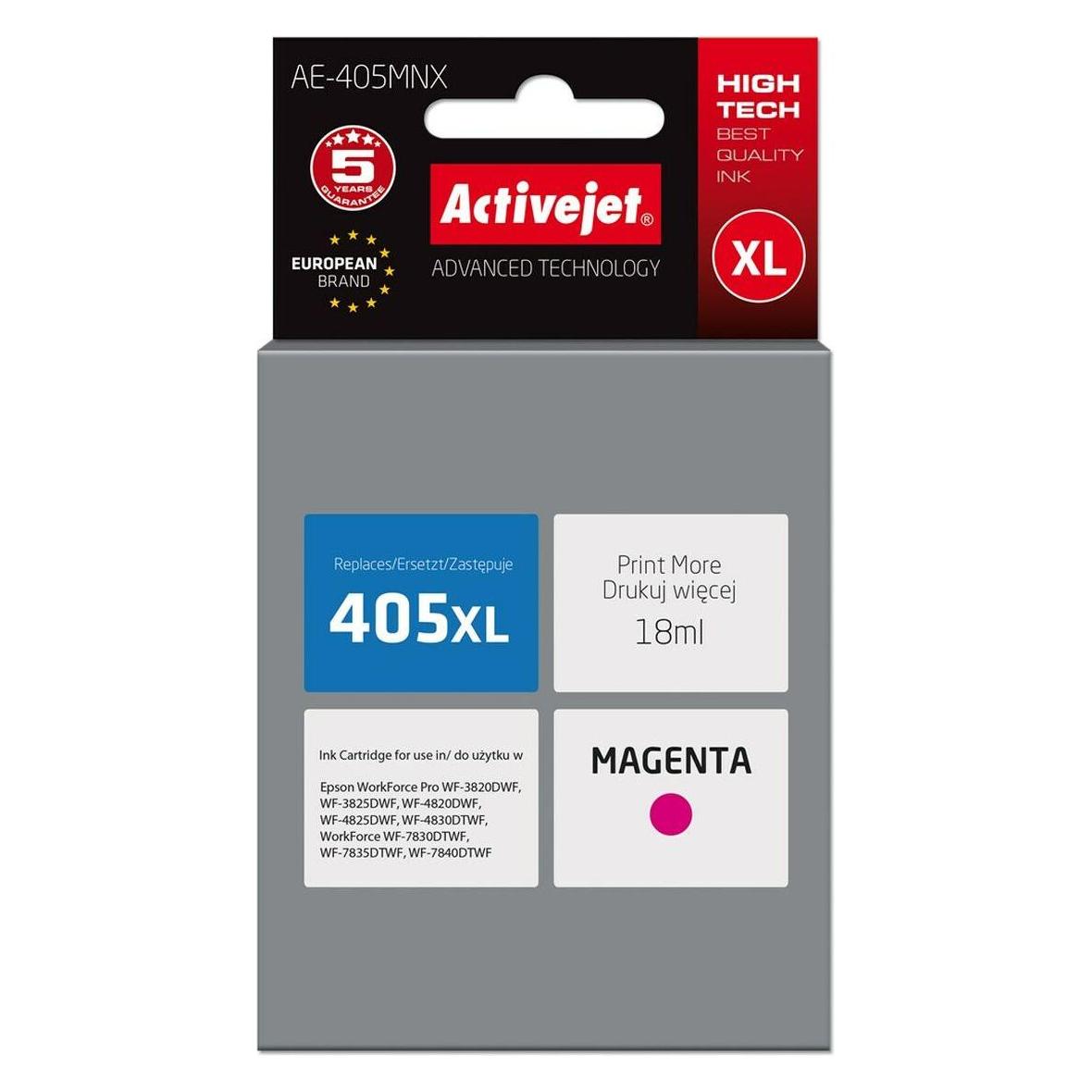 Activejet AE-405MNX ink replacement Epson 405XL C13T05H34010 Compatiable 18ml (M) (AE-405MNX)