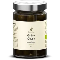 Ölkännchen Grüne Oliven, angeschlagen (mit Stein) bio