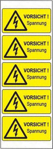 Warn-Kombischild Achtung Folie selbstklebend (B x H) 52mm x 26mm 5St.