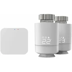 HAMA Heizungssteuerung WLAN, 2x smartes Heizkörperthermostat + Zentrale