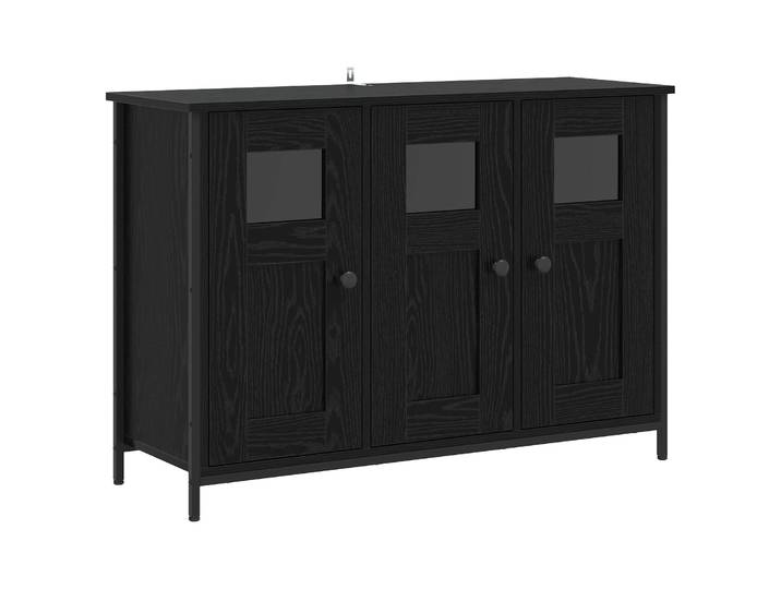 Vidaxl Sideboard Black Oak 100 X 35 X 70 Cm Engineered Wood