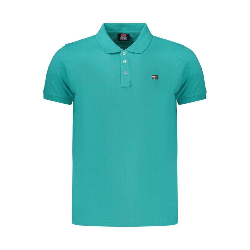 Norwegen 1963 Grünes Baumwoll Herren Polo