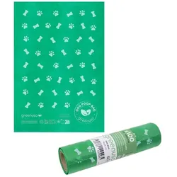Greenuso MONOUSO - Rolle mit Beuteln für Hundekot 100 % Biologisch Abbaubar 18x26cm (100 Stück)