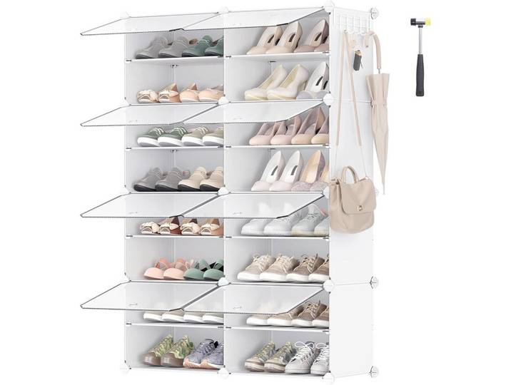 SCHUHREGAL Weiß B: 83 cm