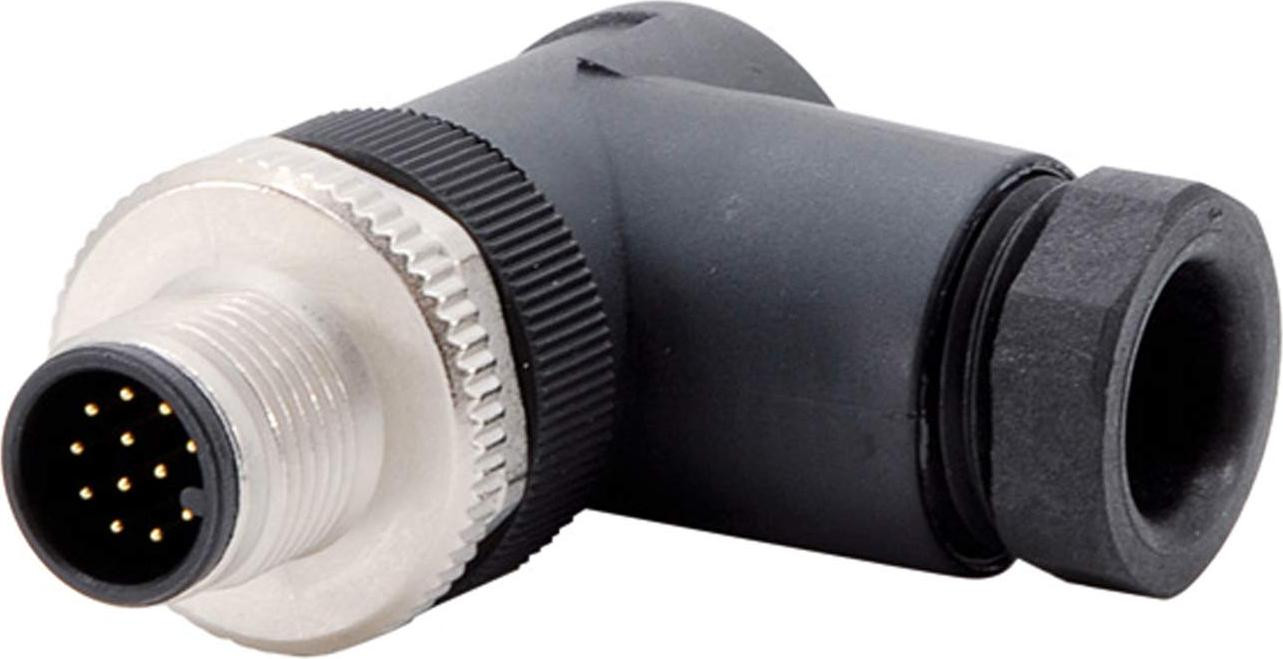 Phoenix Contact 1404421 M12 Connector, Zwart, Metalisch, Nikkel, IP67