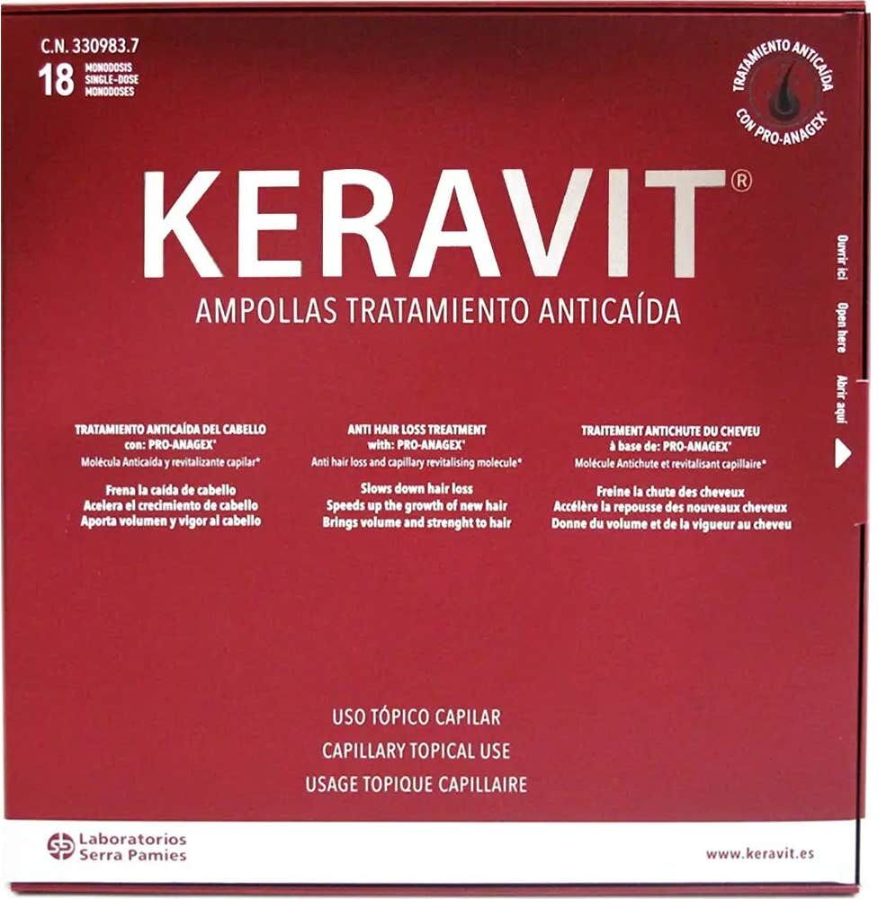 KERAVIT Ampollas Tratamiento Anticaída 18uds