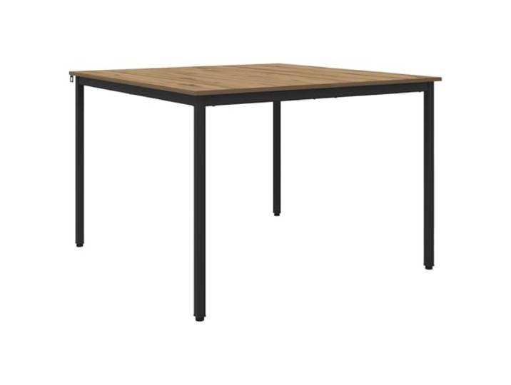 Rechteckiger Esstisch, 110 x 110 x 75 cm, technisches Holz Technisches Holz, schwarzer Metallrahmen, quadratische Beine, einfache Reinigung, modernes Design, Montage für 2 Personen