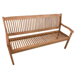 Gartenbank 3-Sitzer Bilbao - 157 x 63 x 89 cm - Farbe: Natur - Gartenbank 3-Sitzer aus geöltem Akazienholz (FSC zertifiziert)