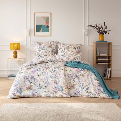 Bettwäsche ESTELLA "Estera", bunt (multicolor), B/L: 135cm x 200cm, 1 Stk., 2 Stk., Mako-Satin, B/L: 80cm x 80cm & 40cm x 80cm, 3 Stk., Mako-Satin, Obermaterial: 100% Baumwolle, Bettwäsche, Bettwäsche