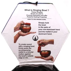 Buddha Singing Bowl Set- Black/Orange 10.7cm