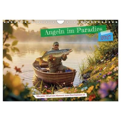 Angeln im Paradies (Wandkalender 2027 DIN A4 quer), CALVENDO Monatskalender