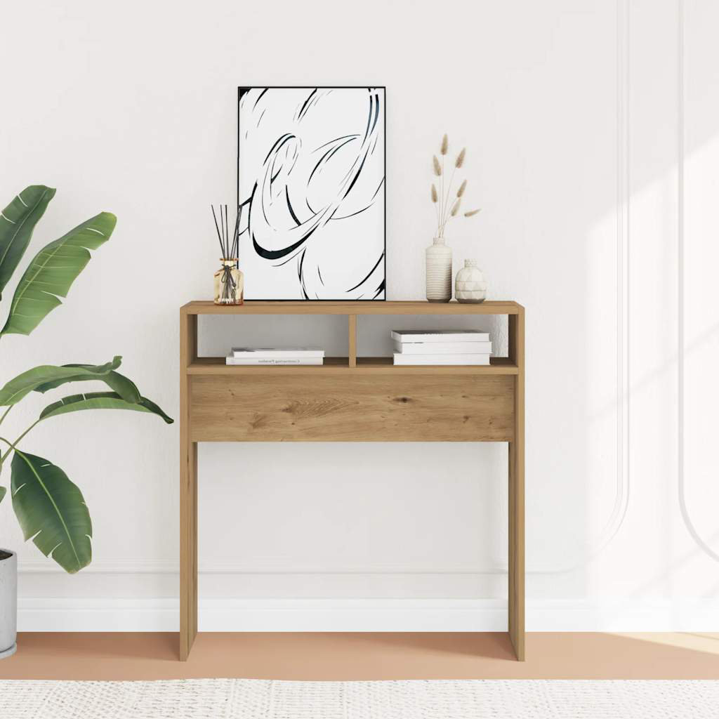 17 Stories Goar Console Table Engineered Wood Accent Couch End Side Table White 78 cm