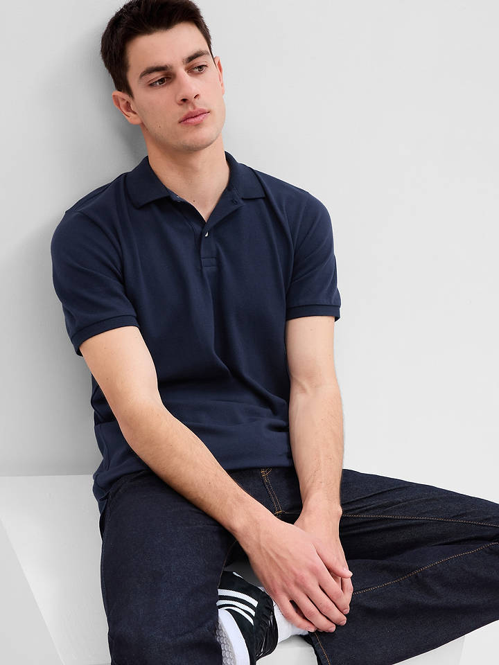 GAP Poloshirt in Dunkelblau - L