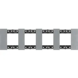 Legrand KA4802M4NW LivingNow Abdeckrahmen 4x2-modulig in der Farbausführung Moon