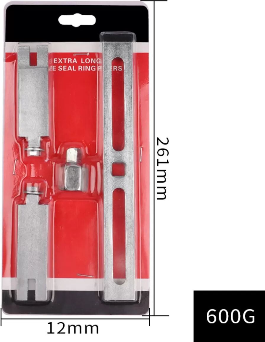 INF Rechtwinkliges Kraftstoffpumpen-Sicherungsring-Werkzeug, Aluminiumlegierung, verstellbar 23-190mm, Silber – Werkzeug zur